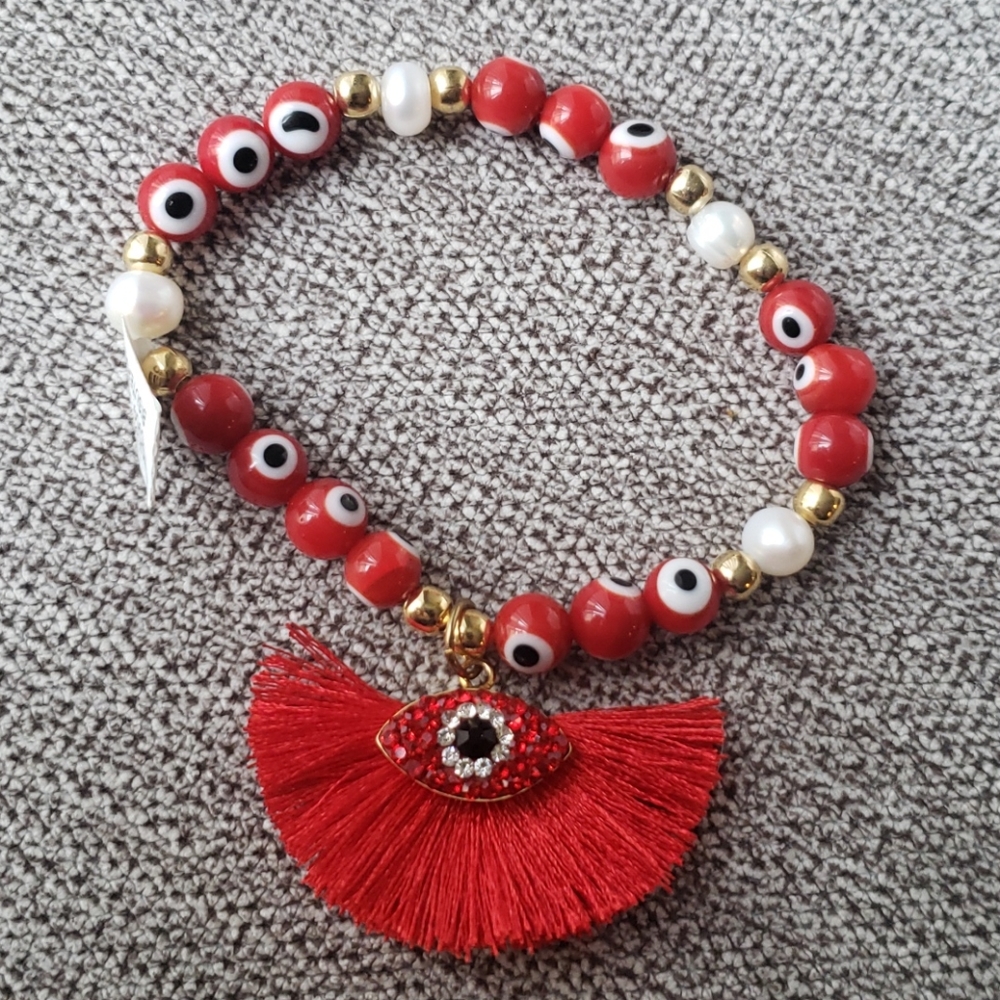 Eye braclet / pulsera de ojo roja